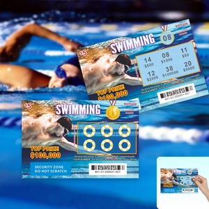 Cartes à gratter de loterie multilingues avec impression de données variables, tickets de loterie à gratter en gros pour jeux de casino internationaux - Product Image 1