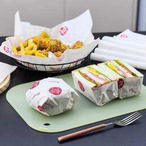 Emballage personnalisé pour sandwichs, hamburgers, frites, poulet frit, gâteaux, résistant à la graisse, écologique, biodégradable, imperméable, de qualité alimentaire - Product Image 6