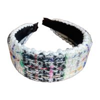 Ikat Rambut Wanita Berbahan Benang Warna-warni Motif Kotak-kotak Buatan Tangan Menambah Volume & Menyembunyikan Belahan Rambut - Aksesori Gaya Manis nan Mewah untuk Aktivitas Sehari-hari
