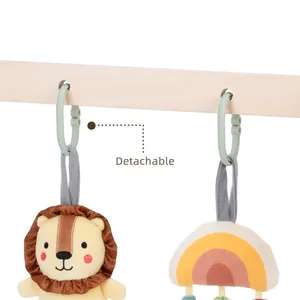 Baby Sports Fitness Rack Newborn Gift Baby Rattle Ornament Wooden Shelf Early Education Educational Toys
