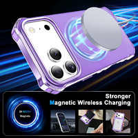 Étui Magnétique Premium pour iPhone 17 Pro Max Air 17e 16e 16 Pro 15 Plus, Coque Arrière Translucide Antichoc de Qualité Militaire Antidérapante