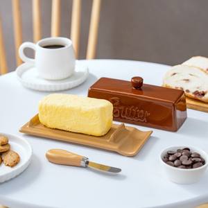 Nouveau <span class=keywords><strong>plat</strong></span> à beurre en céramique moderne et <span class=keywords><strong>original</strong></span> avec couvercle pour le stockage du <span class=keywords><strong>fromage</strong></span> et la préparation des aliments pour le restaurant - Product Image 3