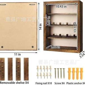 Wooden <b>Shadow</b> <b>Box</b> Frame Brown Rectangle Handmade Display Case for Insects Flowers Plants - Product Image 2