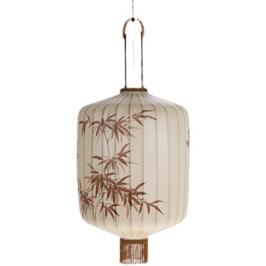 Lustre lanterne de style chinois peint à la main, hauteur réglable au milieu, LED multicolore, garantie de 2 ans, salon, salle à manger, salon de thé - Product Image 1