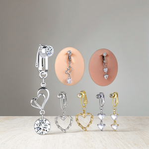 <span class=keywords><strong>Faux</strong></span> coeur <span class=keywords><strong>ventre</strong></span> Piercing plaqué or <span class=keywords><strong>faux</strong></span> corps bijoux cristal coeur balancent Zircon nombril Piercing mode corps bijoux - Product Image 3