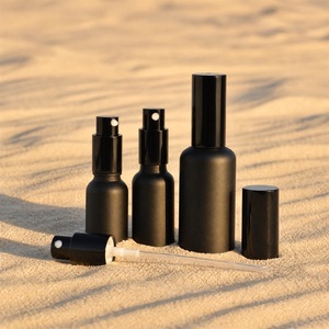 Spray <b>Bottle</b> Set Empty Cosmetic Packaging Black Matte Pump Sprayer For Skincare Perfume Wholesale Bulk Supplier - Product Image 1