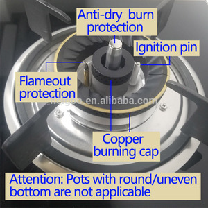 Cocina eléctrica de inducción con llama automática, hornillo de gas portátil, sin olla o sin comida, 2 quemadores - Product Image 2