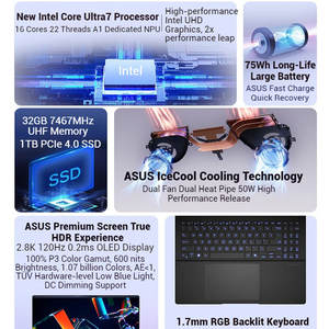 <span class=keywords><strong>Ordinateur</strong></span> portable <span class=keywords><strong>Asus</strong></span> Vivobook Pro15 Ultra7 32G 1TB Ordinateurs portables neufs Ordinateurs portables <span class=keywords><strong>15</strong></span> <span class=keywords><strong>pouces</strong></span> 2.8K OLED <span class=keywords><strong>Ordinateur</strong></span> portable pour étudiants et ordinateurs portables pour la maison - Product Image 5