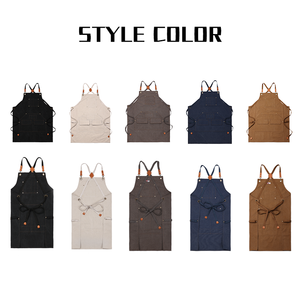 Delantal Reutilizable y Duradero de 16 <span class=keywords><strong>Gusi</strong></span>, sin Mangas, con Logotipo Personalizado, Multibolsillos, para Restaurante, Jardinería, Reparaciones, Cafetería, Carpintería - Product Image 5