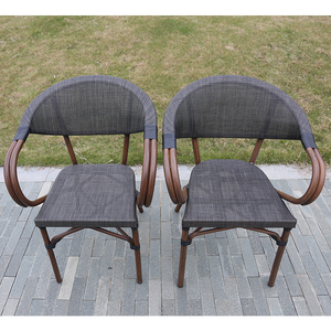 Al aire libre jardín apilable de marco de <span class=keywords><strong>aluminio</strong></span> de mimbre sillón para mesa de café - Product Image 2