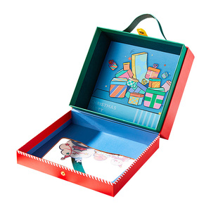 Индивидуальная картонная раскладушка, предварительно заполненная Рождественская Подарочная коробка, светодиодная декоративная Рождественская Подарочная коробка для радости - Product Image 2