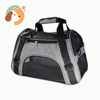 Sac de transport pliable et élégant pour animaux de compagnie, en tissu Oxford avec fermeture éclair, portable, à porter à la main ou en bandoulière, pour chats et petits chiens