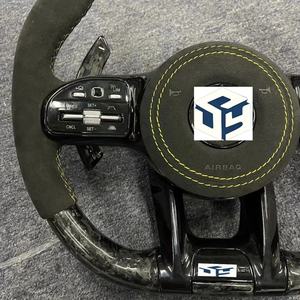 Para Benz Clase G GLA GLC GLE Volante de cuero perforado de fibra de carbono brillante personalizado Actualización a <span class=keywords><strong>AMG</strong></span> - Product Image 2