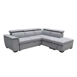 Style populaire à prix compétitif canapés et divans en cuir meubles de salon luxe canapé d'intérieur en forme de L avec repose-pieds - Product Image 4