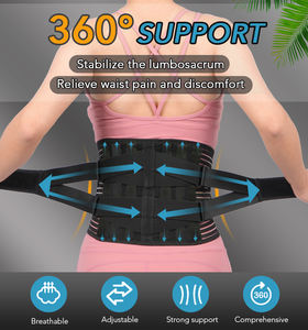 Soulagement de la douleur Sports Work Réglable Double Pull Strap Back Brace Ceinture de soutien lombaire - Product Image 3