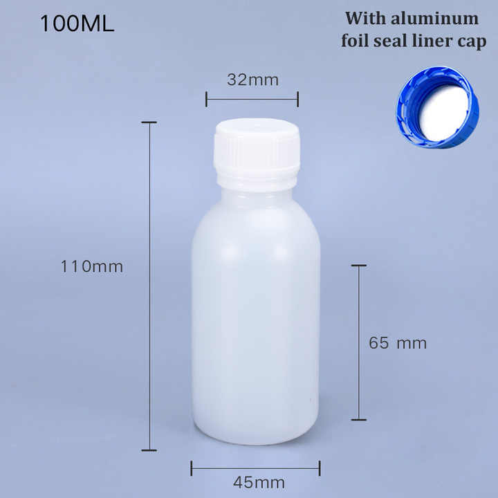 Octopus 10 Bottiglie In HDPE 100ml Con Tappo Nero E 10 Etichette - Vuote, Quadrate, Per Alimenti E Cosmetici