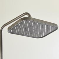Ensemble de douche thermostatique intelligent Affichage numérique LED Touches de piano Système de robinet de bain à effet de pluie noire Massage par jet en céramique