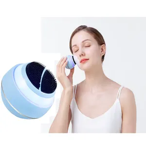 Escova de limpeza sônica 10 em 1 personalizada de fábrica, máquina de silicone ems para rosto sem entorpecimento das mãos, à prova d'água de alta frequência