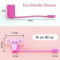 Nuevos Productos 2025: Cubiertas de Silicona Personalizadas de 10mm para Pajitas de Bebidas, Adornos para Pajitas de Café y Comida, Dijes para Vasos Térmicos, Venta al por Mayor a Granel