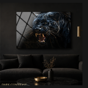 Stampa d'Arte Murale <span class=keywords><strong>Pantera</strong></span> <span class=keywords><strong>Nera</strong></span>, Ritratto Animale per Soggiorno, Sala Giochi, Ufficio, Hotel, Decorazione Moderna per Interni - Product Image 3