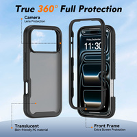 Coque de protection intégrale à 360 degrés en TPU et PC 2-en-1 antichoc pour iPhone 17 18 Universel