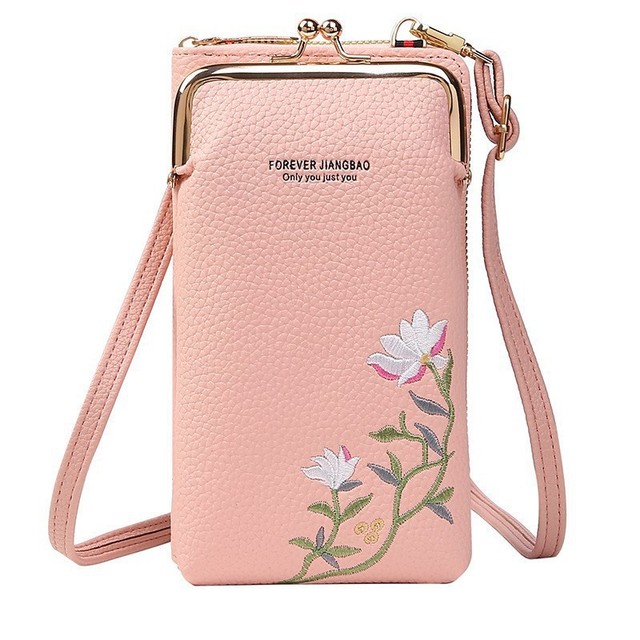 New Embroidered Designer Niche Bag Women's Mobile Phone Wallet Multi-function Shoulder Bag