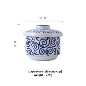 Olla de Cerámica para Guisos con Revestimiento, 7 oz, Diseño de Olas Azules, Apta para Mariscos, Pescado, Sopas - Product Image 2