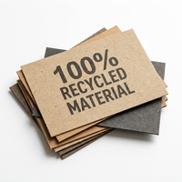 Cartes de remerciement personnalisées en papier kraft écologique, cartes de vœux minimalistes brunes pour petites entreprises, cadeaux de mariage
