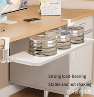 Support de fixation sans perçage, éco-responsable, durable, en bois, pour clavier et souris, extension de bureau, étagère coulissante, tiroir de rangement, bureau