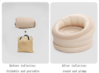 Canapé nid d'oeufs avec pompe intégrée canapé de camping auto-gonflant canapé portable en forme d'oeuf extérieur pour la randonnée