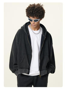 Sudadera con Capucha Personalizada, Bordada, Ecológica, Cortavientos, de Invierno, con Cierre, Diseño de Alta Calidad, 100% Algodón para Hombre - Product Image 3