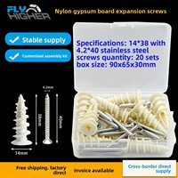 FLYHIGHER Metric Gypsum Board Expansion Screw Nylon Quick Gecko Self-Tapping Wall Expansion Plug Anchor Bolt Box Packing