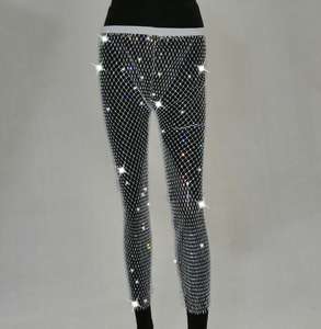 <span class=keywords><strong>Pantalon</strong></span> en résille à paillettes Ecowalson, <span class=keywords><strong>strass</strong></span>, tenue de soirée de club d'été, <span class=keywords><strong>pantalon</strong></span> <span class=keywords><strong>transparent</strong></span> pour soirée de plage - Product Image 4