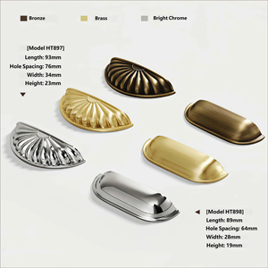 Brass Light Luxury American Retro Shell Semi-Circle Cabinet Pulls Antique Bronze Drawer Handles for Bedroom Warehouse Kitchen - Product Image 5