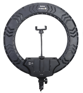 LR-480AII 50W NiceFoto18\" 3200-6500K Anneau lumineux LED Dimmable Diva avec diffuseur et support miroir pour éclairage <span class=keywords><strong>de</strong></span> studio <span class=keywords><strong>de</strong></span> maquillage - Product Image 3