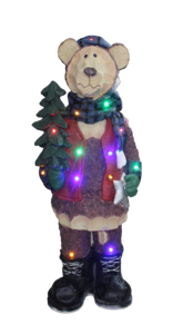 Oso de Madera Tallado con Luces LED - Product Image 2