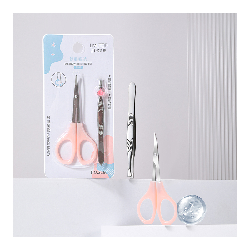 LMLTOP Pink Stainless Steel Eyebrow Tweezers