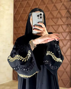 Nuosha OEN Nuova Moda Mediorientale <span class=keywords><strong>Dubai</strong></span> Araba Musulmana <span class=keywords><strong>Abaya</strong></span> Ricamata con Perline per Signore, Certificata CE per Uso Quotidiano - Product Image 3