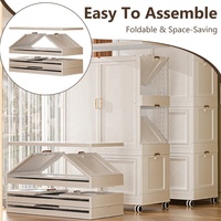 Armoire de rangement pour vêtements d'enfants DAYOOH, amovible, écologique, durable, armoire à linge portable, pliable, en plastique