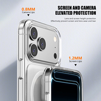 Casing Magnetik Mewah dengan Paduan Warna untuk iPhone 17 16 15 Pro Max, Tahan Banting, Dilengkapi Lubang Tali Gantungan Ganda, Pelindung Belakang Warna Asli
