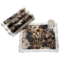 Napperons tissés lavables pour cuisine et salle à manger, résistants aux taches et à la chaleur, pour la décoration de table à la maison et les fêtes en intérieur