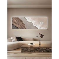 Décoration murale suspendue pour couloir d'entrée Art Déco avec peinture en porcelaine et cristaux, écran numérique LED, image murale