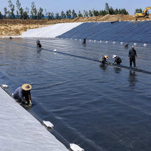 Géomembrane HDPE 2 mm, design moderne, étanche, pour revêtements de décharges, fermes de crevettes, fermes piscicoles, barrages - Marque Glory Bridge, garantie 5 ans et plus - Product Image 4