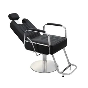 Top selling black leather styling chair modern simple design saloon chair beauty salon for sales