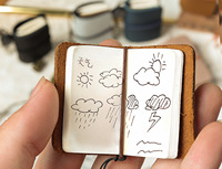 Mini carnet porte-clés, carnet de croquis remplaçable, carnet de poche portable en cuir, carnet à feuilles mobiles, carnet de notes, carnet de comptes, porte-clés