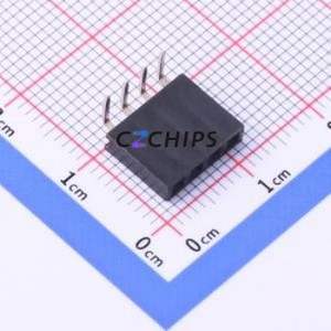 DW254W-11-04-85 Pin Socket Bent Lead Through Hole,P=2.54mm Connector 1x4P 2.54mm Square Hole Right Angle Insert - Product Image 1
