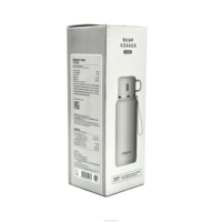 Boîte d'emballage en papier recyclable personnalisée à double pliage avec laminage mat pour bouteille d'eau