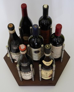 Soporte de acero inoxidable de nogal de la mejor calidad, soporte para botellas de madera para decoración de casas de lujo - Product Image 3