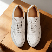 Chaussures de sport élégantes pour hommes, légères, en cuir véritable, baskets à lacets, style décontracté pour la marche