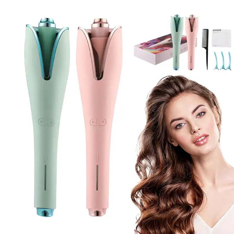 Professional Anti-Scald Anti-Tangle Auto Rotating Automatic Curling Iron Hair Curler Wand for Hair Styling